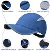 GADIEMKENSD Womens Hats Baseball Cap UPF 50+ Sun Quick Dry Lightweight Breathable Trucker Hat Outdoor Hiking Fishing Run Golf Sports A Dad Mesh Hats Reflective Running Hat Ponytail for Women Blue