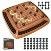 Magnetic Game Chess, Magnet Game Board Games for Kids 6-8-12, Magnet Chess Game for Adults, Family Game for Kids and Adults, Magnetic Game with 40 Pieces, Fun Birthday Gifts for Kids (Brown)