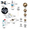 28 Pieces Astronaut Space Cake Toppers Outer Space Astronaut Figurines Planet Rocket Satellite Pearl Balls and Stars Kids Space Theme Decorations for Birthday Party Supplies Baby Shower