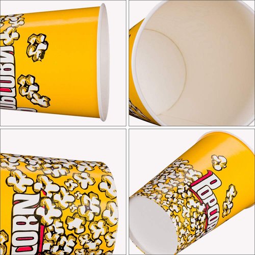 MyLifeUNIT Popcorn Boxes, 32 OZ Paper Popcorn Containers for Party and Movie Night (20 Pack)