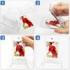 4PCS Magnetic Card Holders for Trading Cards, Card Protector Holders with Acrylic Stands Bases, Baseball Card Holders Fit for MTG, Game Cards, Sports Cards, Football Cards, Baseball Cards (4PCS)