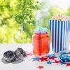 Red White Blue Mixed Holographic Chunky Glitter with Gel, 20g (2 Jars x 10g) Crafts Glitter Powder, USA Patriotic Flakes Iridescent Nail Sequins Face Eye Glitter Tumblers, 4th of July Decorations
