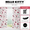 Franco Hello Kitty Kids Room Window Curtains Drapes Set, 82 in x 63 in, (Official Licensed Product)