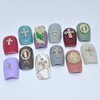 LIFOOST 3D Cross Nail Rhinestones Charms San Judas Tadeo Virgin Mary Nail Charms for Acrylic Nails 24 Pcs Gold Nail Art Jewels Accessories Metal Shiny Alloy Crystals Gems DIY Supplies Decorations Set
