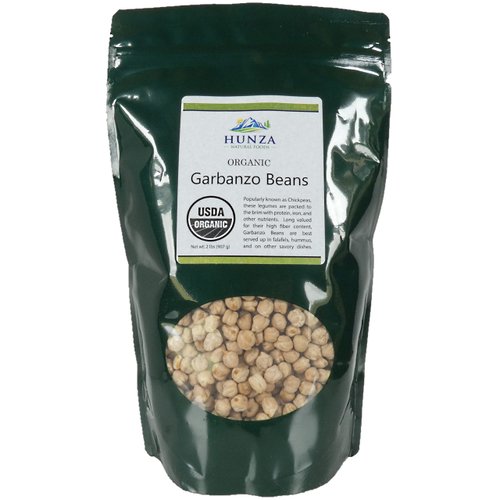 Hunza Organic Garbanzo Beans/Chickpeas (2 lbs)