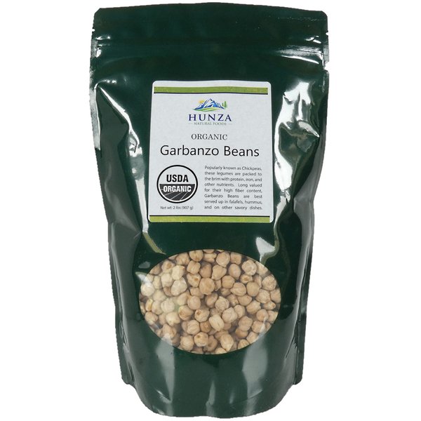 Hunza Organic Garbanzo Beans/Chickpeas (2 lbs)