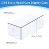 100Pcs Clear Display Case, Assemble Countertop Display Box, Cube Organizer Stand Dustproof Protector Box Showcase for Action Figures Toys Collectibles, 1/64 Scale Model Car