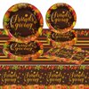 Friendsgiving Plates and Napkins Party Supplies, Friendsgiving Decorations Tableware Include Friendsgiving Tablecloth, Friendsgiving Plates and Napkins, Serve 20