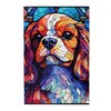 King Charles Cavalier Dogs Lovers Stained Colorful Glass 1000 Pieces Art Painting Wooden Puzzle for Kids Adults, Birthday Mother's Father's Day Christmas for Dad Mom Boys Girls