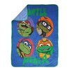 Jay Franco Nickelodeon Teenage Mutant Ninja Turtles Turtle Power Plush Throw Blanket - Measures 46 x 60 - Super Soft Fleece Kids Bedding