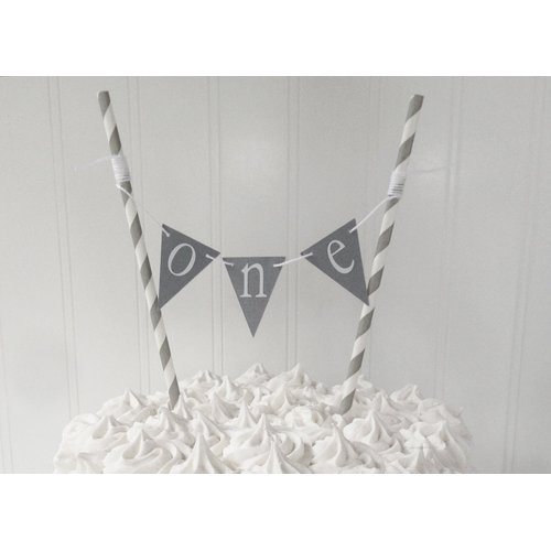 Birthday Cake Banner, Once Upon a Gray Wolf by Piece of Cake Parties, ONE Birthday Cake Banner