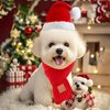 Dog Christmas Hat & Scarf Set for Small Dogs Puppies Cats,2 PCS Adjustable Christmas Dog Santa Hat and Knitted Dog Christmas Scarf, Dog Christmas Costume Fall Winter (Hat & Scarf, Small)