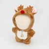 niannyyhouse 10cm Plush Doll Clothes Christmas Deer Dinosaur Shark Onesies Loose Bodysuit Soft Stuffed Plush Toy Dress Up Accessories (Brown)