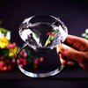 Zoogamo 3'' (80mm) Glass Crystal Diamond Ring Paperweight – Home Office Decor & Valentine's Day Gift Wedding Favors Centerpieces Decoration with Box