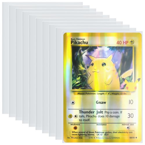 Jumbo-Card-Sleeves 5.4x7.5 4 Mil Extra-Thick Big Card Protector Sleeves Jumbo Card Protector-50 Pack