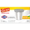 Glad Trash Bags, Small Drawstring Garbage Bags with Clorox, 4 Gallon Grey Trash Bags, Lemon Fresh Bleach Scent, 80 Count (Package May Vary) (79315)