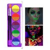 VENYSIS 10 Colors Water Activated Eyeliner Palette,Water Activated Eyeliner,Neon Pigment Self Glowing Palette,Costume Halloween and Club Makeup Art Paint (01)