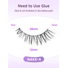 Eyelashes Natural Cat Eye Lashes 14mm False Eyelashes with Thin Memory Band Volume Wispy Lashes Soft Strip Lashes C Curl Natural Eyelashes 7 Pair Lashes Pack EVENTILL