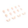 French Tip Press on Nails Short almond Fake Nails Glossy White Tips Full Cover Glue on Nails Nude Coffin False Nails White Edge Acrylic Artificial Nails Reusable Stick on Nails for Women 24pcs
