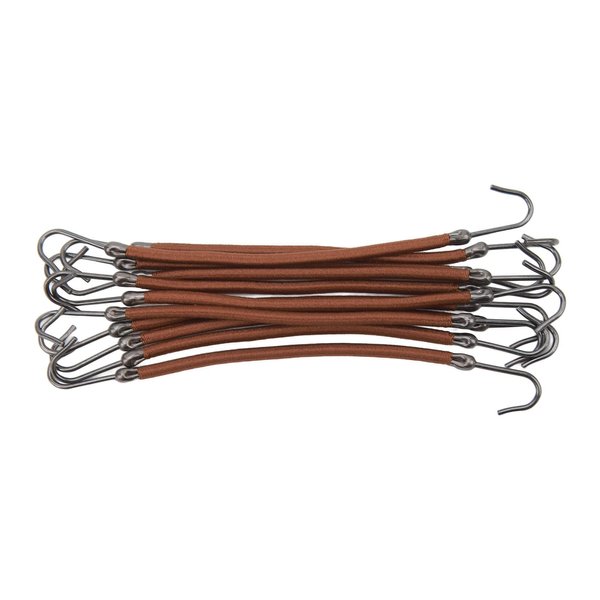 10 Pieces Hair Bungee,Hair Ties with Hooks,Elastic Hair Tie Styling Ponytail Holder Hooks Hair Cord for Buns, Adjustable Hair Wrap for Curly Hair Long Hair (Brown)