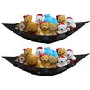 Simple Houseware 2 PK - Stuffed Animals Jumbo Toy Storage Hammock, Black