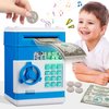 MAGIBX Piggy Bank Toys for 4 5 6 7 8 Year Old Boys Gift Ideas, Real Money Saving Box for Boys Toys Age 6-8-10, Christmas Birthday Gifts for 4 5 Year Old Boys ATM Machine for Kids 3-5, Blue Stuff