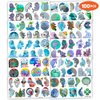 100PCS Cute Manatee Animal Temporary Tattoos Stickers Theme Birthday Party Favors Decorations Supplies Decor Cool Under Sea Ocean Mermaid Tattoo Gifts For Kids Adults Boys Girls School Prizes Carnival