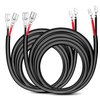 Nilight 2PCS 16 AWG 10 Feet Wiring Harness Extension Kit for LED Work Light Bar Led Pods Off Road Lights Driving Fog Light Boat Lighting, 2 Years Warranty,black