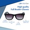 In Style Eyes EyeCool Classic Full Reader Glasses, Non-Bifocal Sunglasses - Full-Rimmed Frame - Non-Polarized Lens - Black - 3.0x