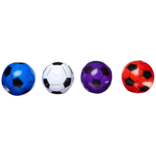 Rhode Island Novelty 12 Inflatable Soccer Balls - Soccer Ball Inflates - 16'' Assorted Colors