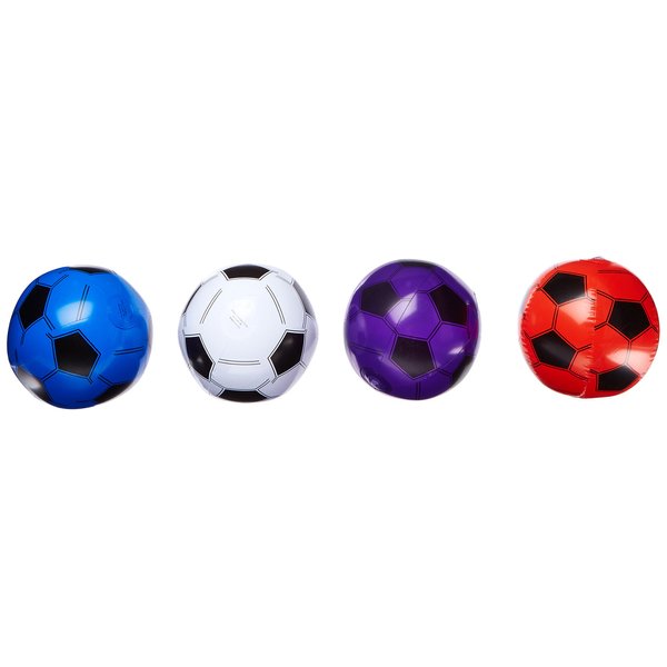 Rhode Island Novelty 12 Inflatable Soccer Balls - Soccer Ball Inflates - 16'' Assorted Colors