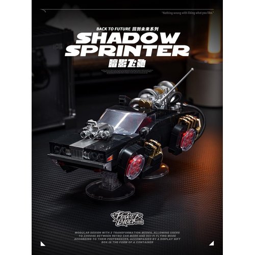 dOMOb Shadow Sprinter Dodge Charger Car Building Kit – 574 pcs Building Blocks Set w/Container Display Box – Modular Scale 1:24 Model – Bricks Toy for Kids & Adults 8+ – for Boys, Hobbyist, Collector