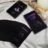 Han Yu Bowen Love Oracle Cards,Tarot Cards for Beginners Twin Flame Tarot Cards,Oracle Cards Decks with Meanings on Them Soulmate to Romantic Relationships Oracle Cards (Black (2.75“ × 4.72")