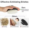 Dry Brushing Body Exfoliating Brush, Anti Slip Body Scrubber for Shower, Never Mold Shower Body Cleaning Brush for Deep Cleansing & Soften Skin, Improve Circulation, Reduce Ingrown Hairs(1 Pack-Black)