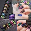 9D Cat Eye Gel Nail Polish, Chameleon Gel Polish Soak Off U V Light, Double Magic Colors Nail Polish Professional Use for Salon-A