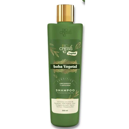 Shampoo Biocress (3 Pack) biocress 10 baba vegetal shampoo Biocress 10 tramiento vegetal Baba biocress 10 tonico tratamiento capilar