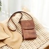 BOSTANTEN Leather Small Crossbody Bags for Women Designer Cell Phone Bag Wallet Purses Adjustable Strap Retro Brown