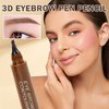 AWCCXMYM 2Pcs Microblading Eyebrow Pencil Kit, 4 Fork Tip Eyebrow Pen Waterproof Long Lasting Up to 24h Smudge Proof Liquid Eyebrow Contouring Pen for Shapes Defines Fills Brow Pencil #Dark Brown