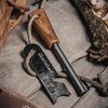 überleben Zünden Fire Starter - The Pro - Traditional Ferro Rod with Handcrafted Wood Handle - 3/8" Thick Fire Steel with 15,000 Strikes - Survival Igniter with Neck Lanyard & Multi-Tool Striker