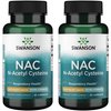 Swanson NAC N-Acetyl Cysteine - Antioxidant Anti-Aging Respiratory Liver Support - Amino Acid Supplement 1000 mg 60 Capsules (2 Pack)