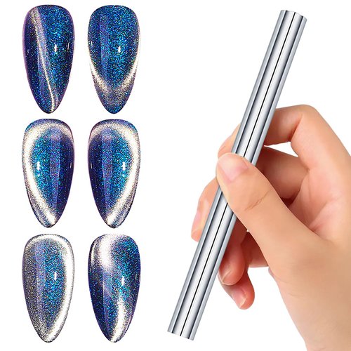SILPECWEE 1pc Nail Magnet Cat Eye Magnet for Nails Cat Eye Gel Nail Polish Magnetic Wand Nail Art...