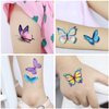 Leesgel 260 Style (20 Sheet) Butterfly Temporary Tattoo Kids, Glitter Butterfly Temporary Tattoos for Girls Birthday Party, Butterfly Party Decorations Supplies
