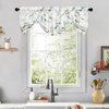 Leeva Valances Tie Up Small Curtains and Valance for Living Room, Rod Vintage Tie-up Swag Valance Half Windows Treatment for Kid's Room, One Panel, 52X18 Inch, Green