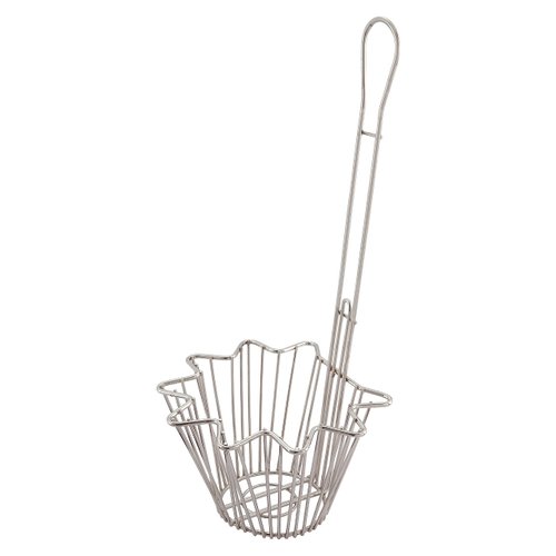 Winco TB-20 Taco Salad Bowl Fry Basket, Round, 18" Hdl TB-20-Round, Chrome, Medium