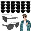 Rainmae 12 Pcs Race Car Checkered Sunglasses for Teenagers and Adults Bulk with Protection, Retro Racecar Party Favor Supplies, Summer Pool Beach Accessories, Racing Theme Birthday Gifts
