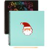 bibiage Christmas Day Art & Craft Kit for Kids：Santa Claus Rainbow Scratch Paper Magic DIY Craft Gifts for Kids