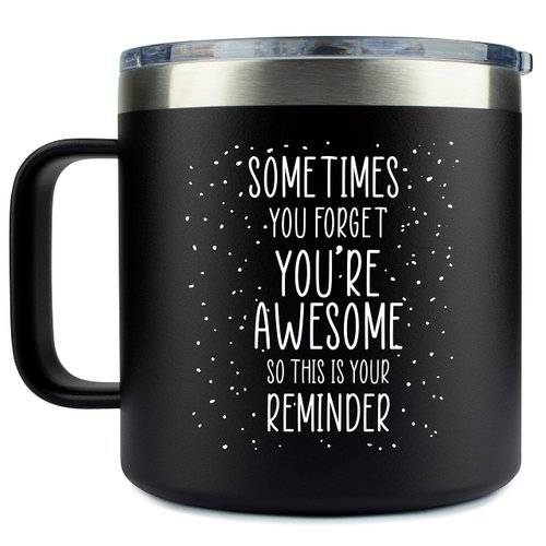KLUBI Inspirational Gifts for Men Sometimes You Forget You’re Awesome Mug Birthday Gifts For Men Thank You Gifts For Men 14 Ounce Tumbler for Men Birthday Gift Ideas Travel Cup Dad Gifts for Birthday