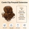 MARYLING Comb Clip Drawstring Wavy Ponytail Hair Extensions Short Ponytail Extension Soft Synthetic Thick Clip on Pony Tails Hairpieces for Women (30#)…