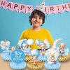 9 Pieces Bear Baby Shower Honeycomb Centerpieces Bear Table Decorations 3D Table Topper Decor for Kids Birthday Gender Reveal Newborn Party Favors Supplies (Blue Bear)
