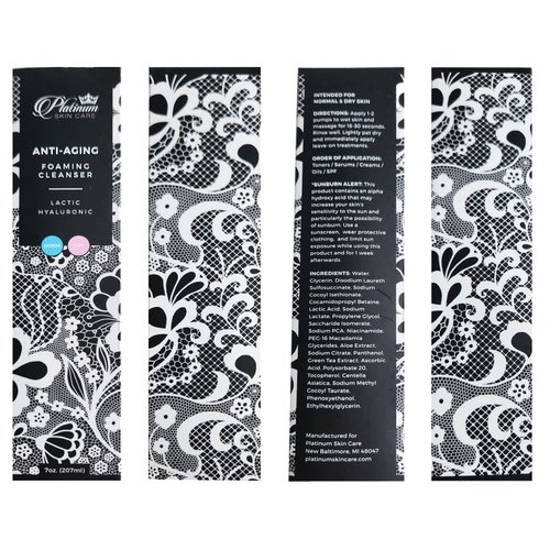 Anti-Aging Foaming Lactic Cleanser Skin Resurfacing Cleanser - Dual-Action Anti-Aging Exfoliating Face Wash and Cleanser - Smoothes Skin with Lactic Acid